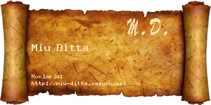 Miu Ditta névjegykártya